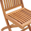 Klapstole 2 stk. med sorte hynder i massivt teaktræ