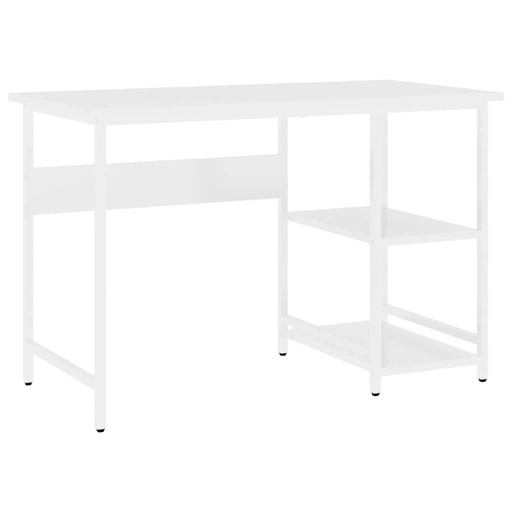 computerbord 105x50x72 cm MDF og metal hvid