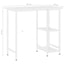 computerbord 80x40x72 cm MDF og metal hvid
