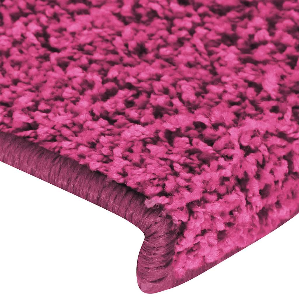 trappemåtter 15 stk. 65x21x4 cm lyserød rektangulær kant