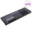 selvklæbende trappemåtter 15 stk. 65x21x4 cm sort og grå