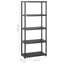 opbevaringsreol 5 hylder 284x38x170 cm plastik sort