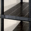 opbevaringsreol 5 hylder 340x40x185 cm plastik sort