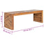 tv-bord 110x60x38 cm massivt teaktræ