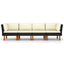 4-personers havesofa med hynder polyrattan sort
