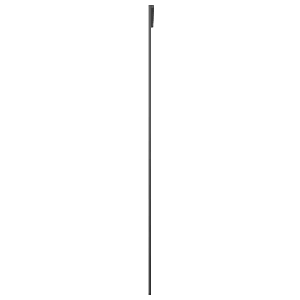 skydedør 76x205 cm aluminium og sikkerhedsglas sort