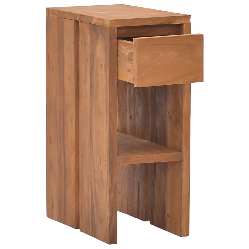 sengebord 20x35x50 cm massivt teaktræ
