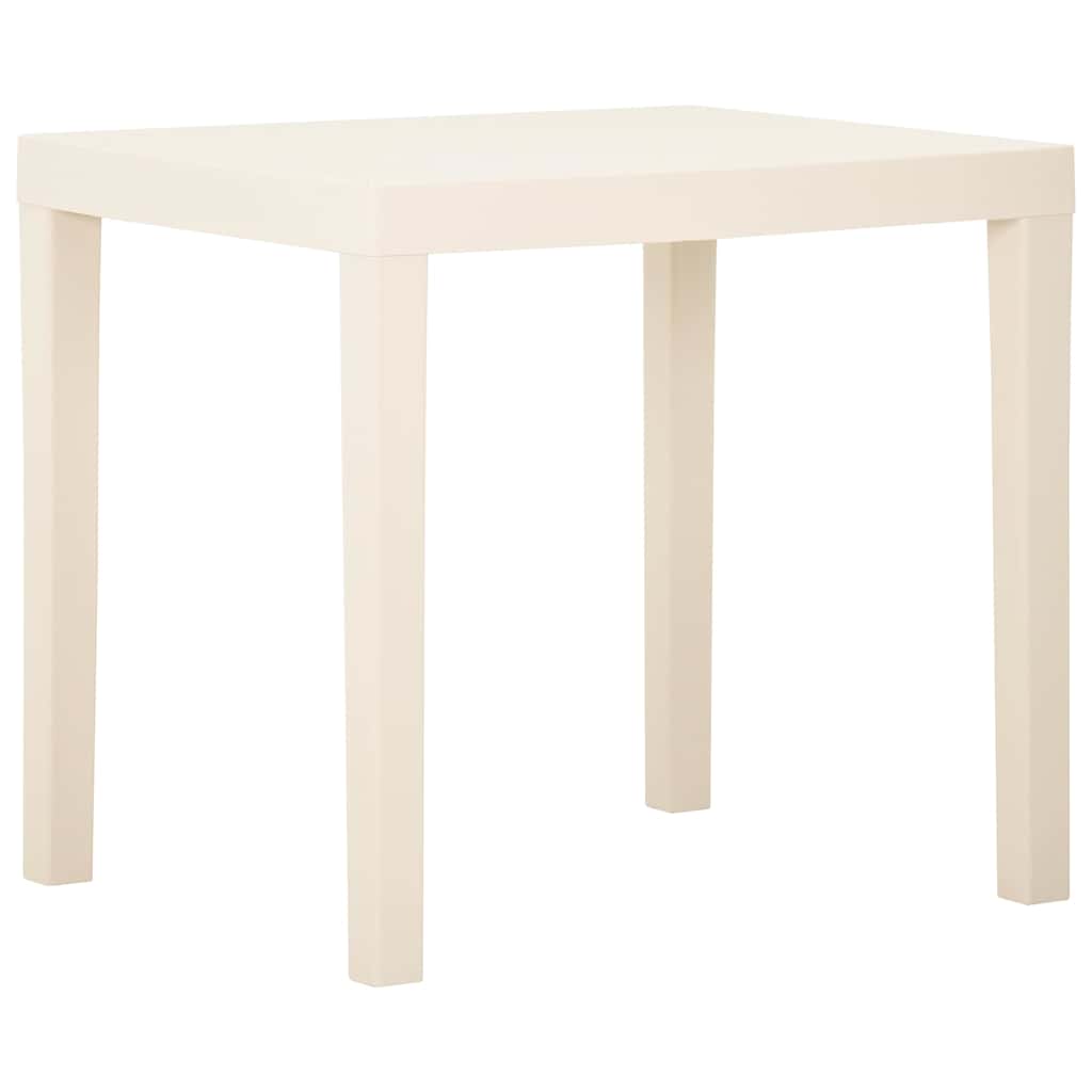 havebord 79x65x72 cm plastik hvid billede