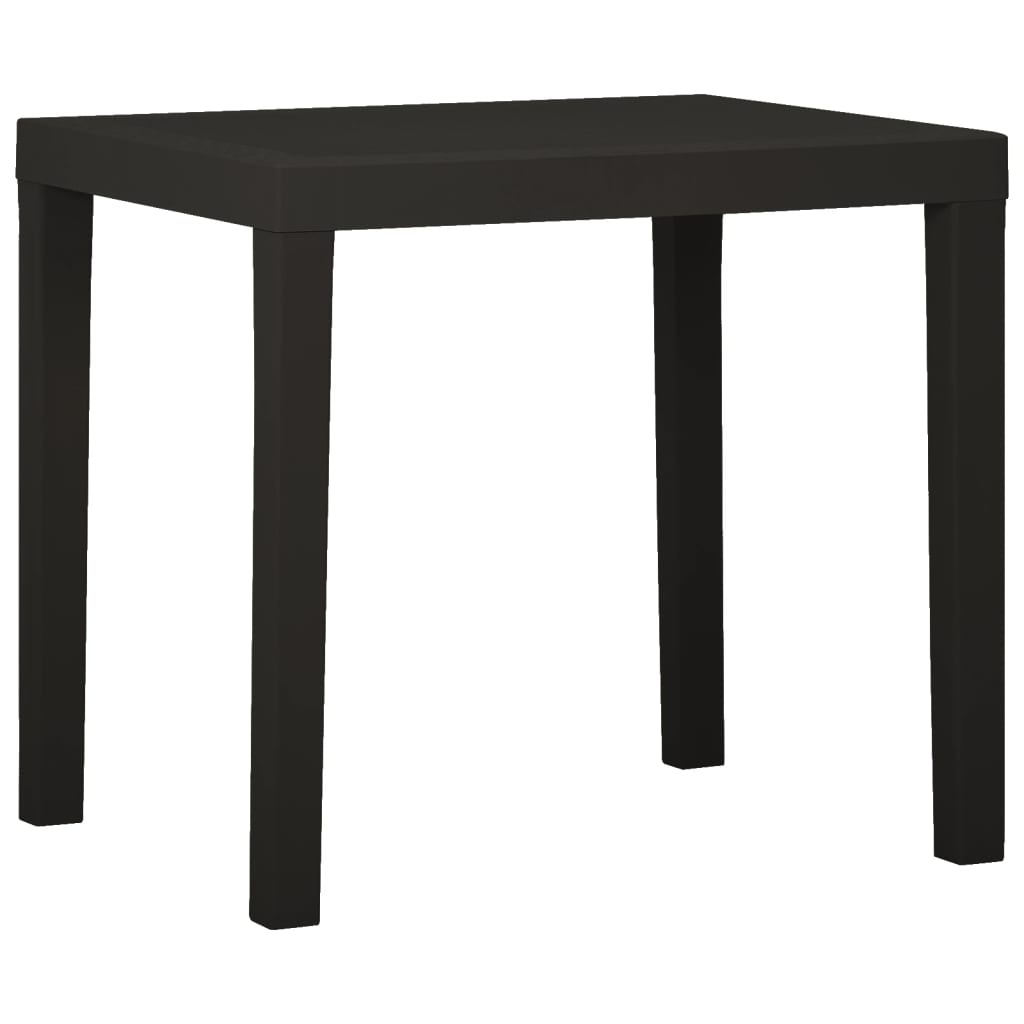 havebord 79x65x72 cm plastik antracitgrå billede