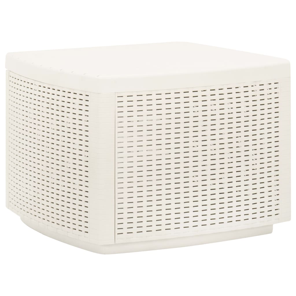 havebord 53x53x40 cm plastik hvid billede