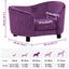 hundesofa 69x49x40 cm plys bordeauxfarvet