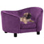 hundesofa 69x49x40 cm plys bordeauxfarvet
