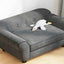 hundesofa 72x45x30 cm plys mørkegrå