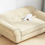 hundesofa 72x45x30 cm plys cremefarvet