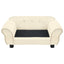 hundesofa 72x45x30 cm plys cremefarvet