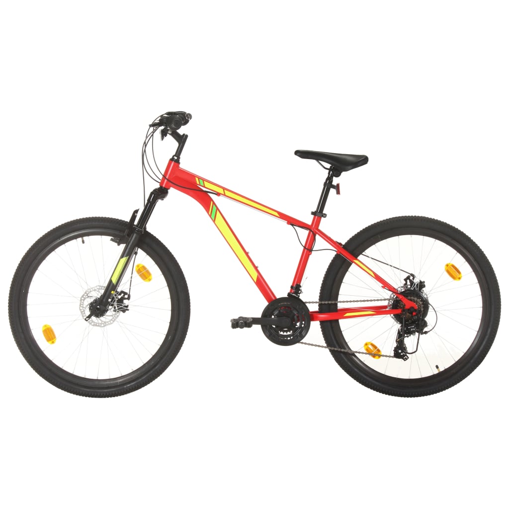mountainbike 21 gear 27,5 tommer hjul 38 cm rød billede