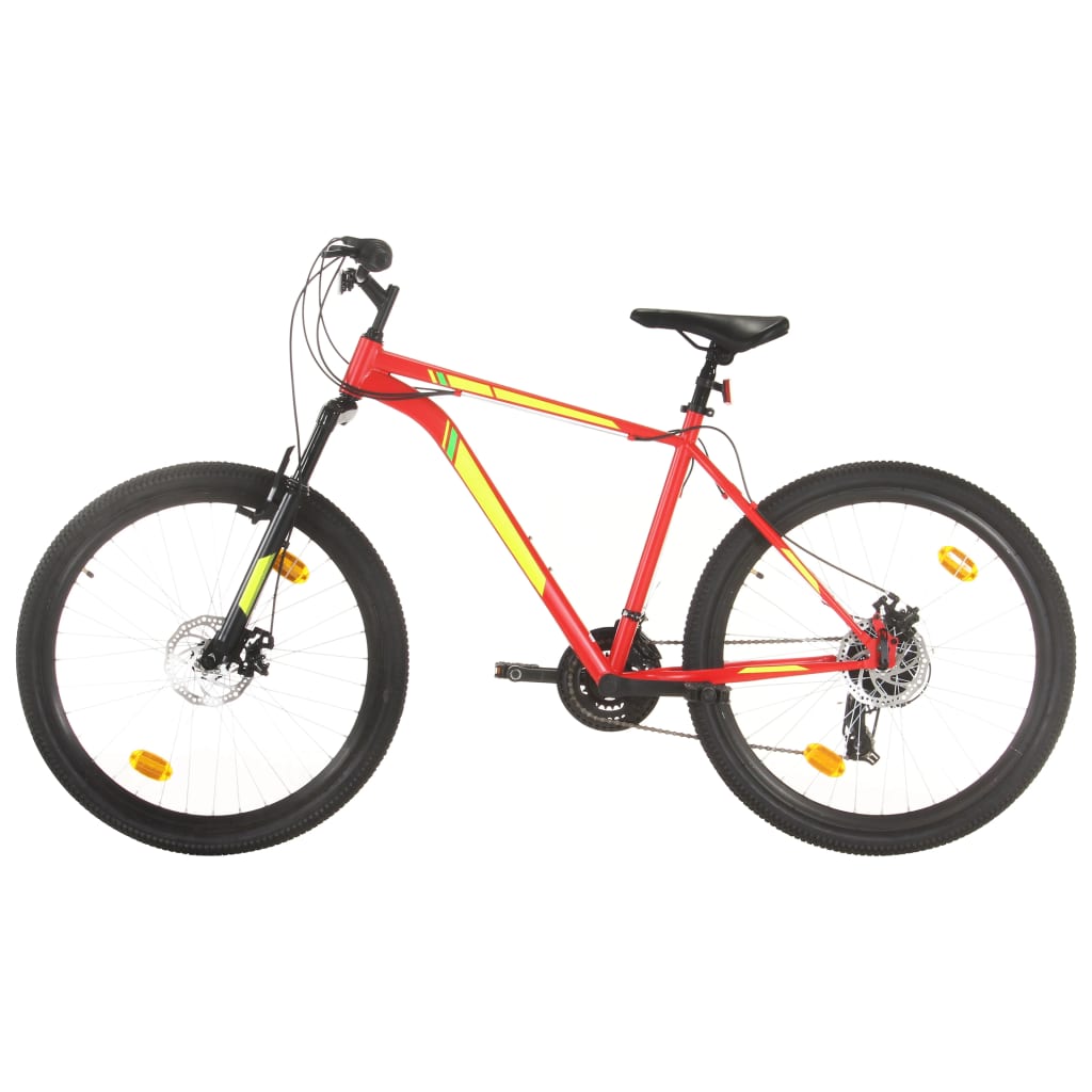 mountainbike 21 gear 27,5 tommer hjul 42 cm rød billede