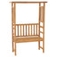 havebænk med pergola 115 cm massivt teaktræ