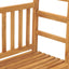havebænk med pergola 115 cm massivt teaktræ