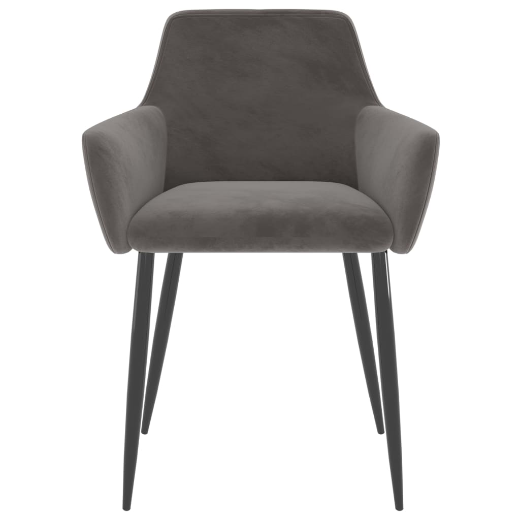 spisebordsstole 4 stk. velour mørkegrå