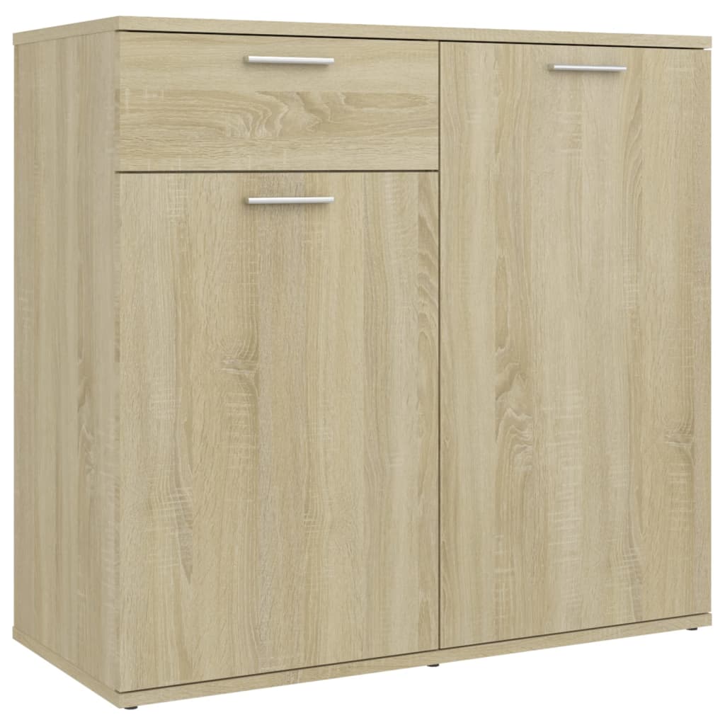 skænk 80x36x75 cm konstrueret træ sonoma-eg