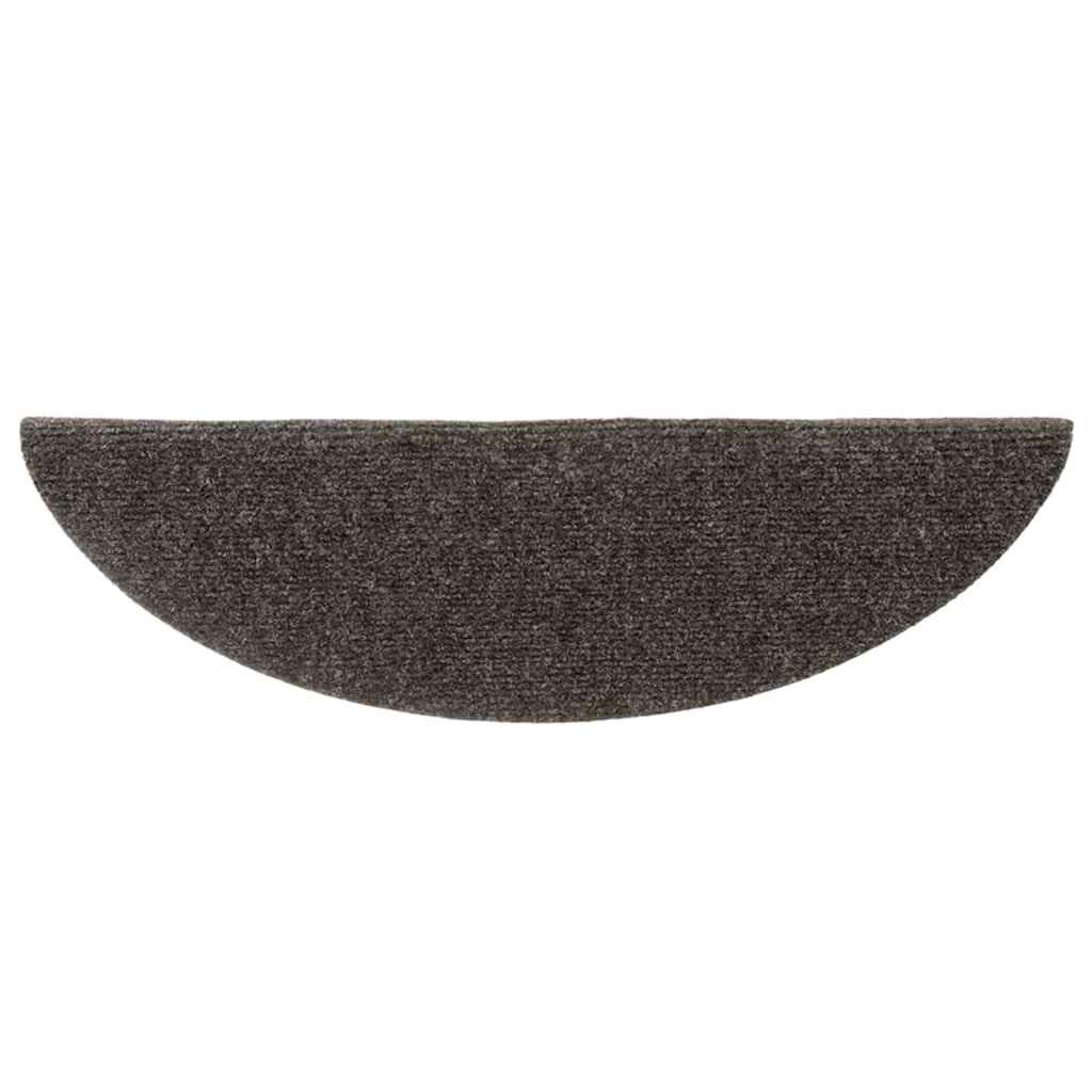 trappemåtter selvklæbende 5 stk. 56x17x3 cm antracit halvrund