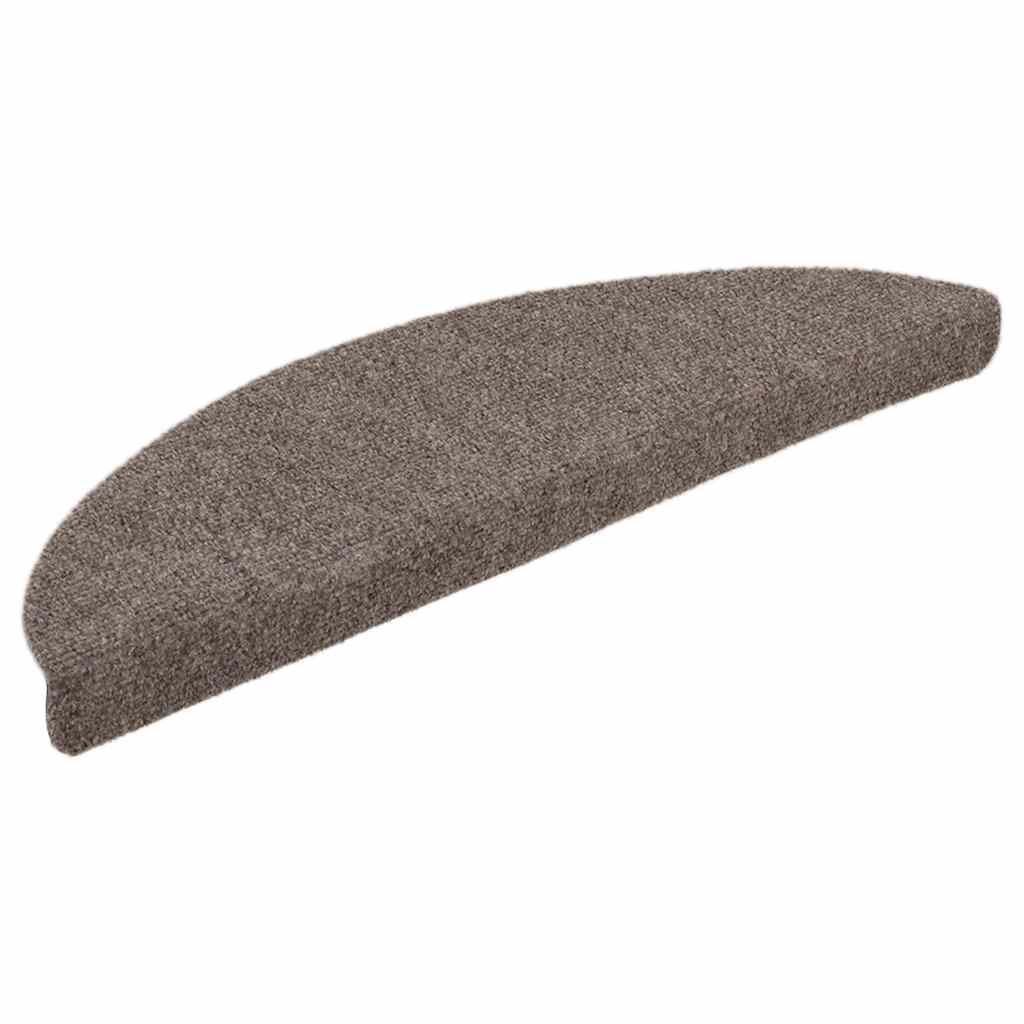 trappemåtter selvklæbende 5 stk. 56x17x3 cm beige halvrund