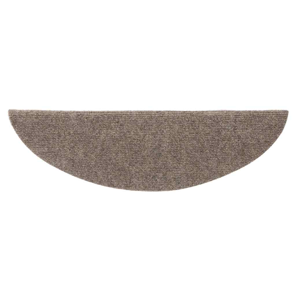 trappemåtter selvklæbende 10 stk. 56x17x3 cm beige halvrunde