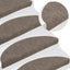 trappemåtter selvklæbende 10 stk. 56x17x3 cm beige halvrunde