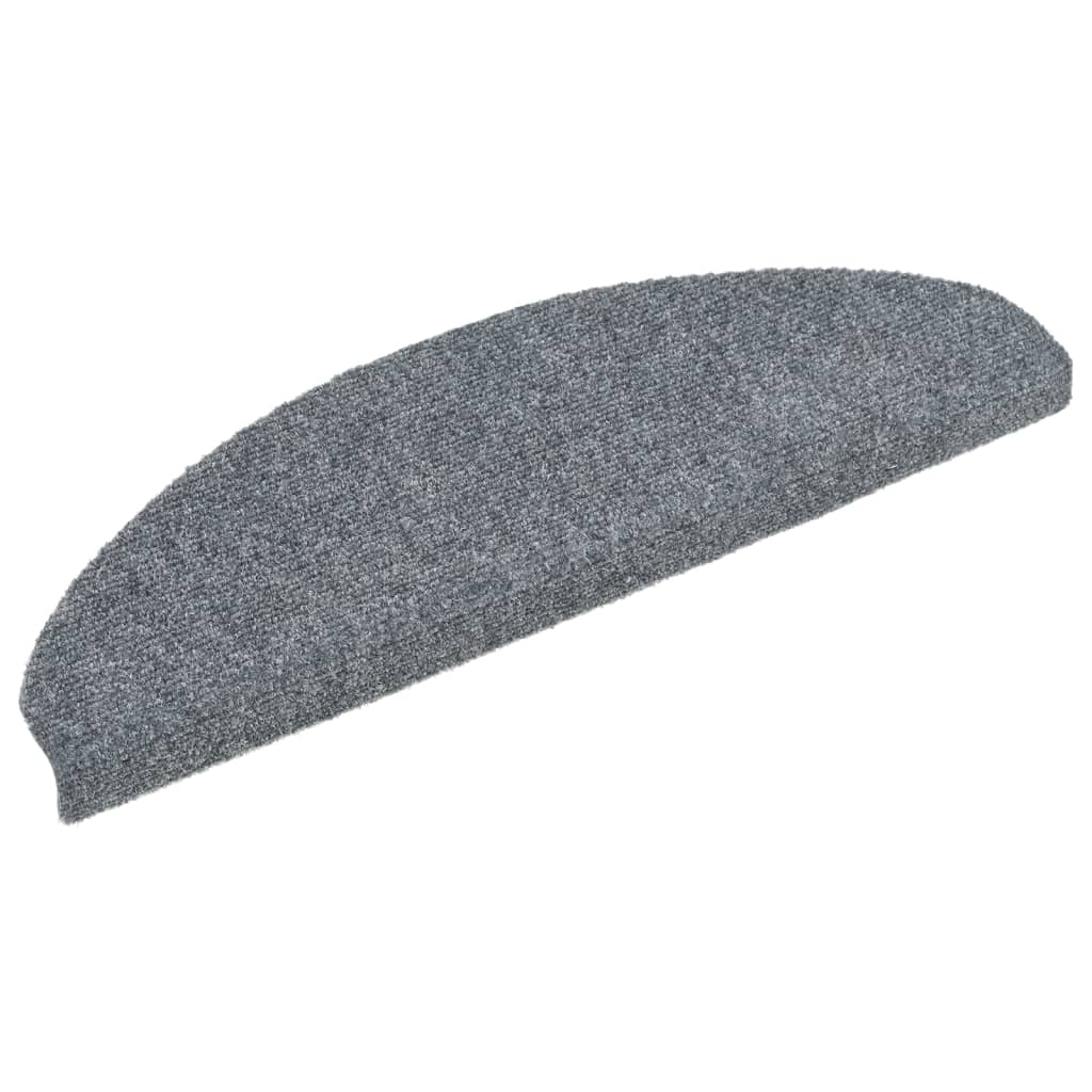 trappemåtter selvklæbende 5 stk. 65x21x4 cm lysegrå halvrund store