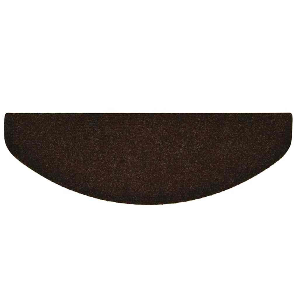 trappemåtter selvklæbende 5 stk. 65x21x4 cm brune halvrund store