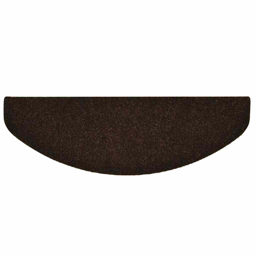 trappemåtter selvklæbende 10 stk. 65x21x4 cm brune halvrund store