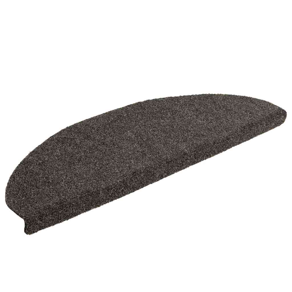 trappemåtter selvklæbende 10 stk. 65x21x4 cm antracit halvrund store