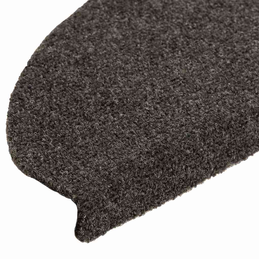trappemåtter selvklæbende 10 stk. 65x21x4 cm antracit halvrund store