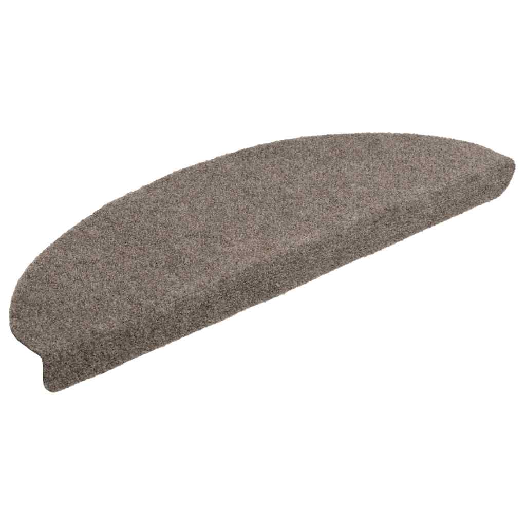 trappemåtter selvklæbende 5 stk. 65x21x4 cm beige halvrund store