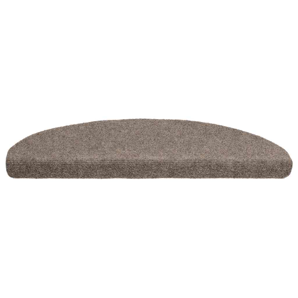trappemåtter selvklæbende 10 stk. 65x21x4 cm beige halvrund store