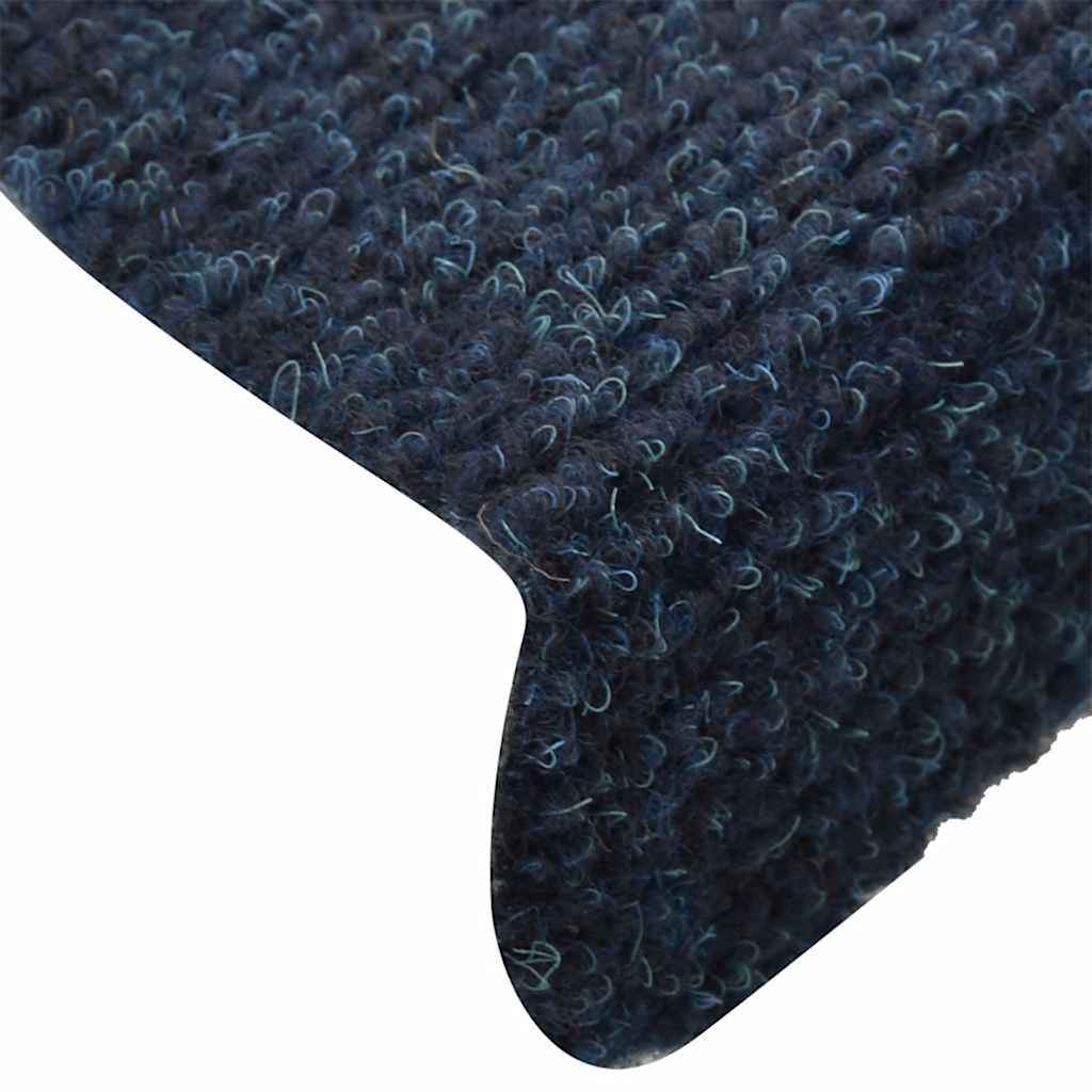 trappemåtter selvklæbende 5 stk. 65x21x4 cm marineblå halvrund store