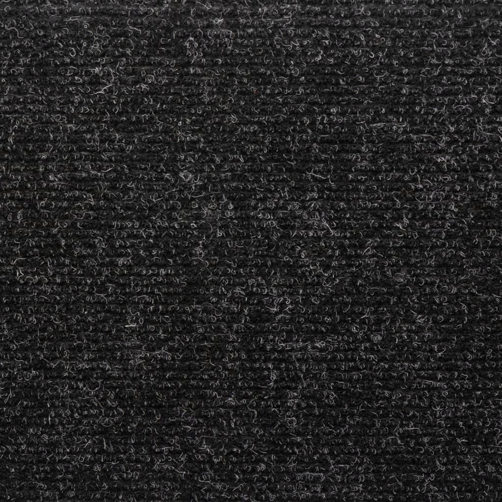 trappemåtter selvklæbende 5 stk. 65x21x4 cm sorte rektangulære kant