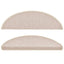 trappemåtter 10 stk. 56x17x3 cm taupe halvrund