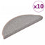 trappemåtter 10 stk. 65x24x4 cm lysebrune halvrund store