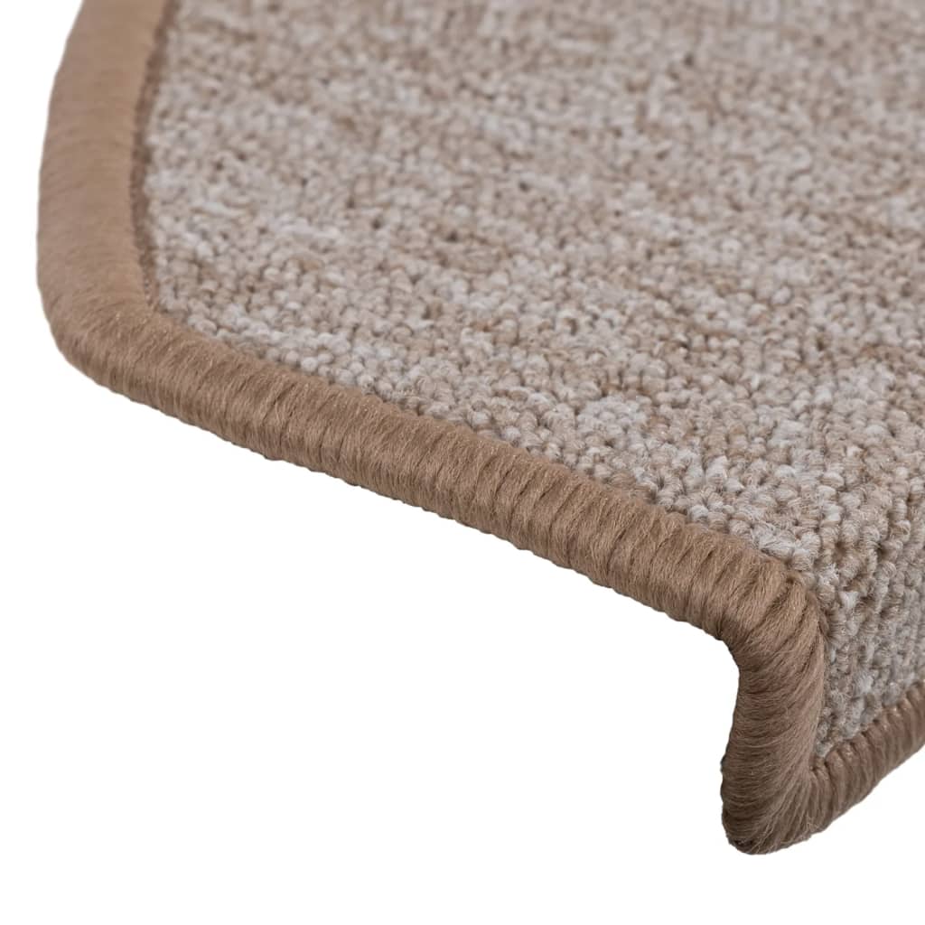 trappemåtter 10 stk. 65x24x4 cm lysebrune halvrund store