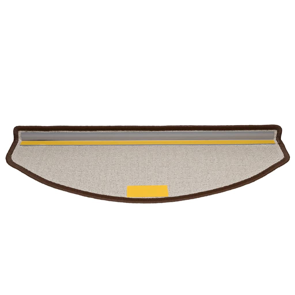 trappemåtter 10 stk. 65 x 24 x 4 cm kaffebrune halvrund store