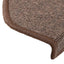 trappemåtter 10 stk. 65 x 24 x 4 cm kaffebrune halvrund store