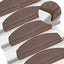 trappemåtter 10 stk. 65 x 24 x 4 cm kaffebrune halvrund store