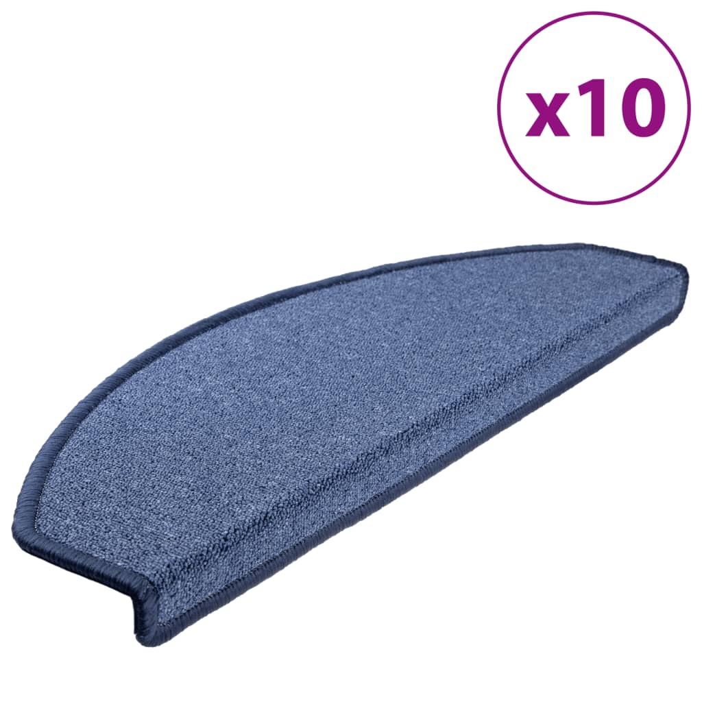 trappemåtter 10 stk. 65x24x4 cm blå halvrund store