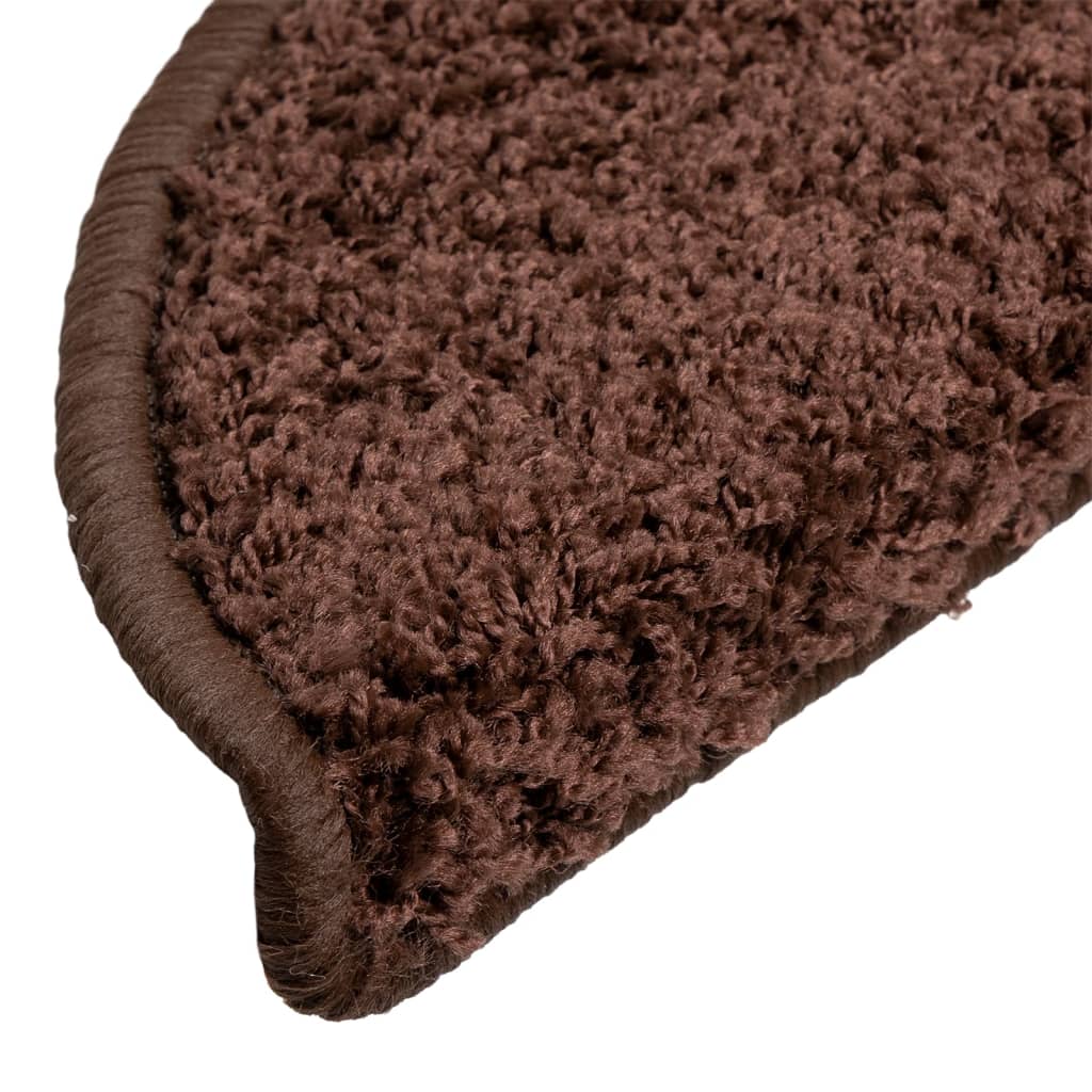trappemåtter 10 stk. 56x17x3 cm brune halvrunde