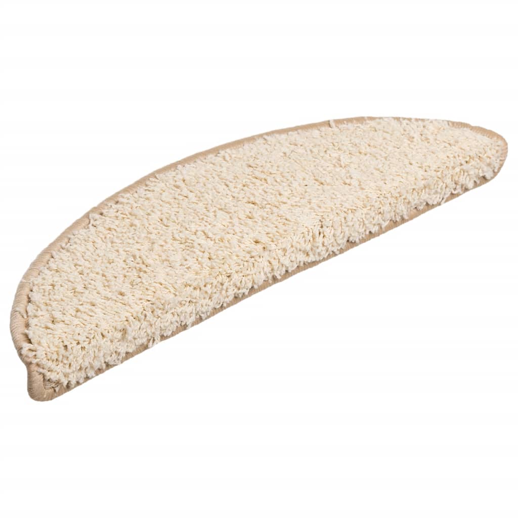 trappemåtter 10 stk. 56x17x3 cm cremefarvede halvrund