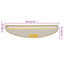 trappemåtter 10 stk. 56x17x3 cm cremefarvede halvrund
