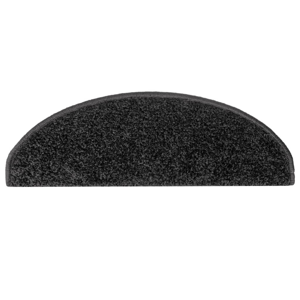 trappemåtter 10 stk. 65x21x4 cm sorte halvrund store