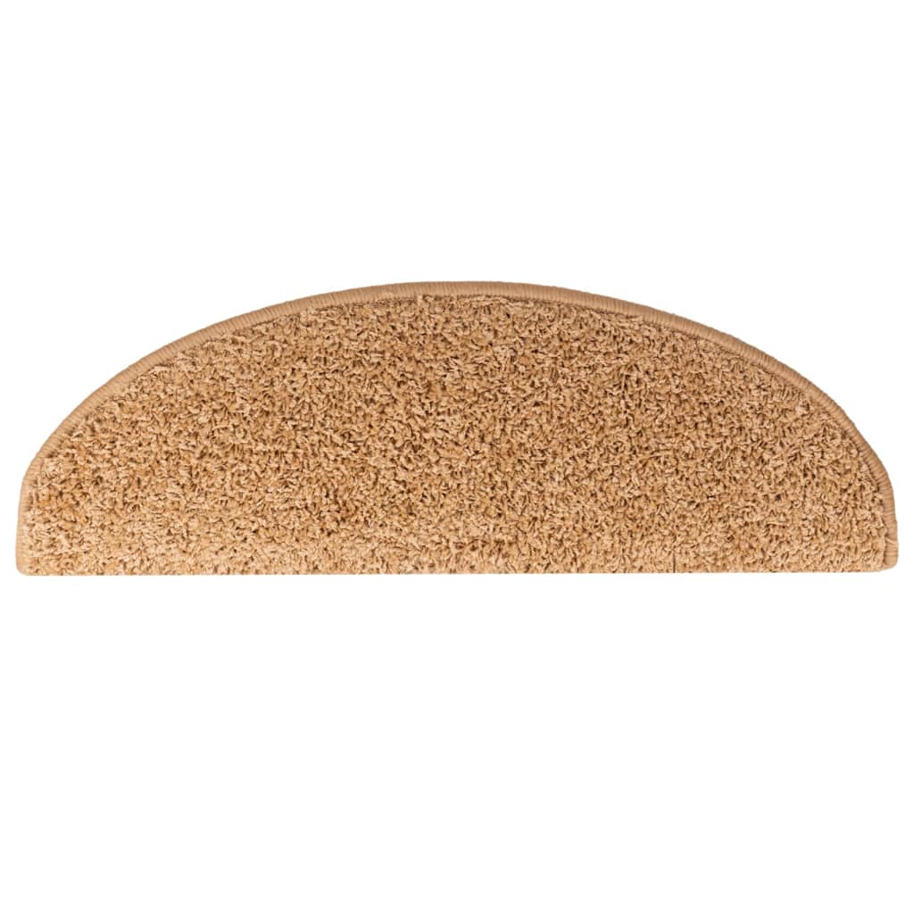 trappemåtter 10 stk. 65x21x4 cm beige halvrund store